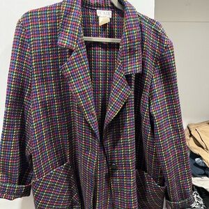 Blair Women's Vibrant Checkered Blazer